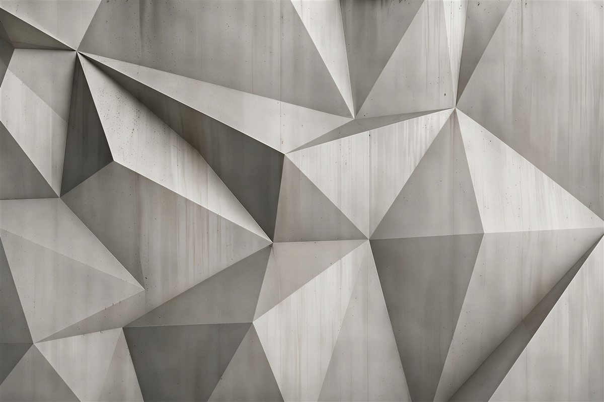 Papier peint triangles géométriques beige et gris modernes 3D
