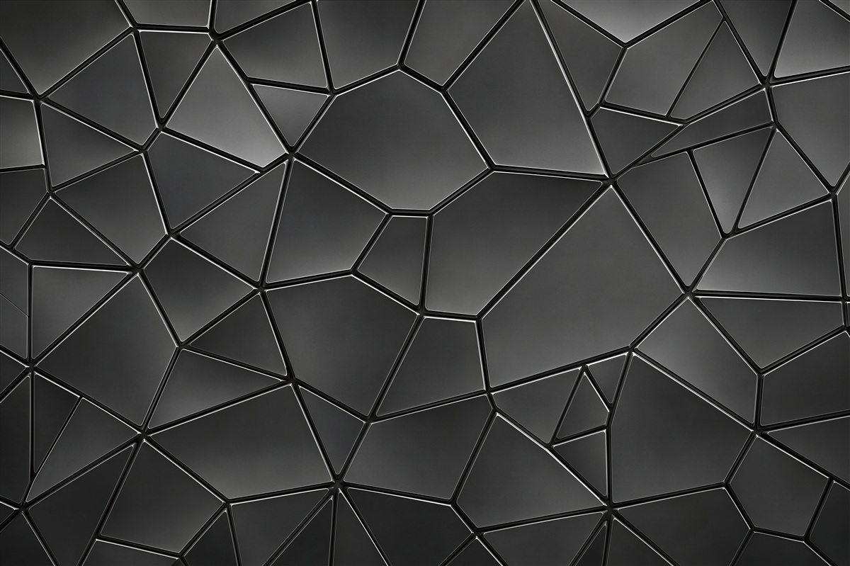 Papier peint panneaux géométriques gris 3D modernes pour salon et bureau