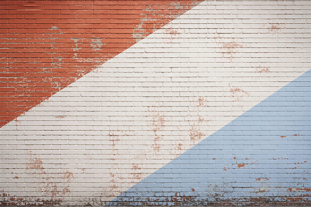 Papier peint bandes géométriques beiges crèmes et bleues moderne minimaliste