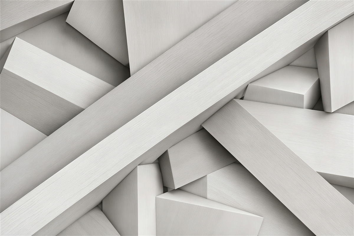 Papier peint formes géométriques abstraites beiges 3D pour un intérieur moderne