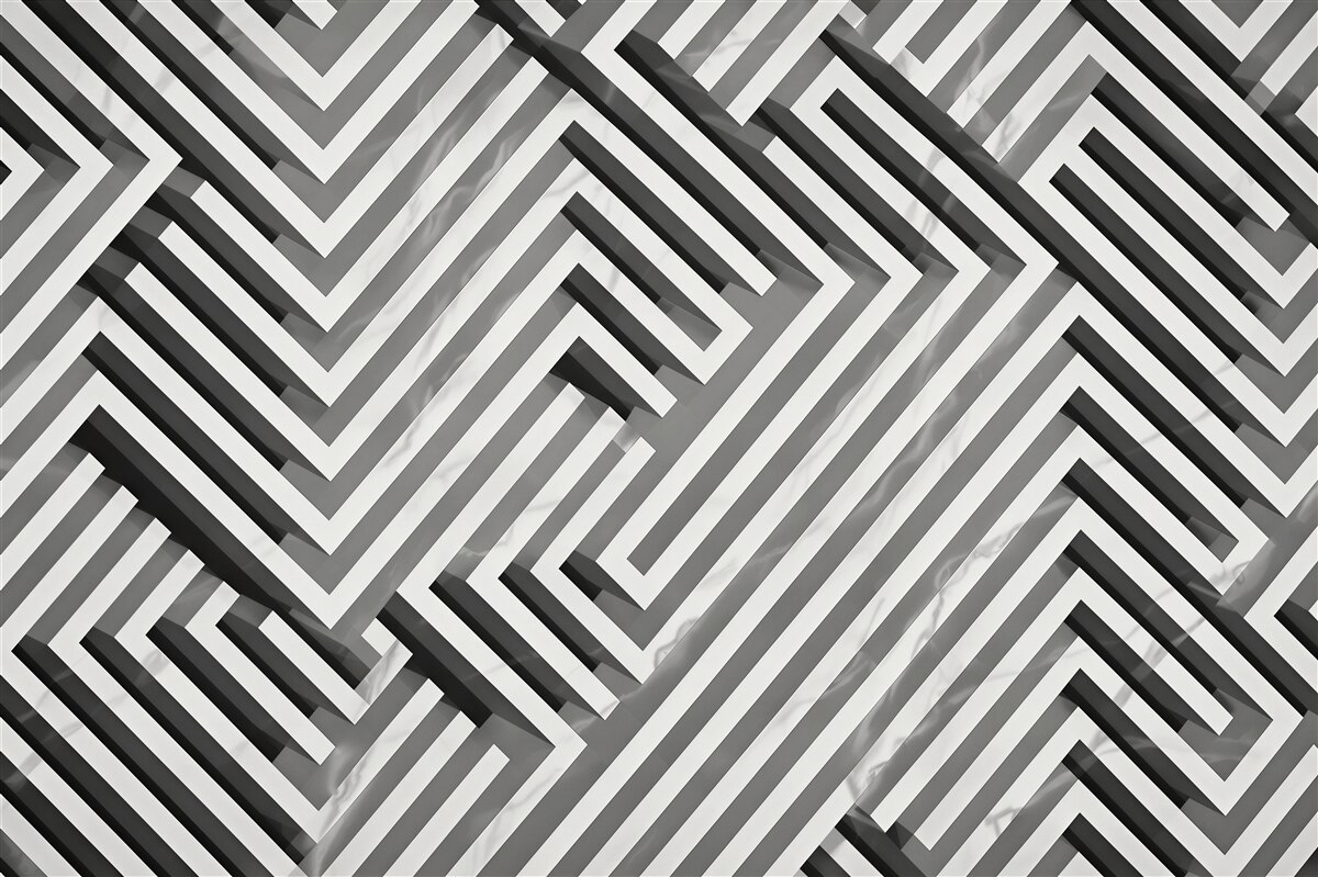 Papier peint géométrique beige 3D avec motif marbré moderne