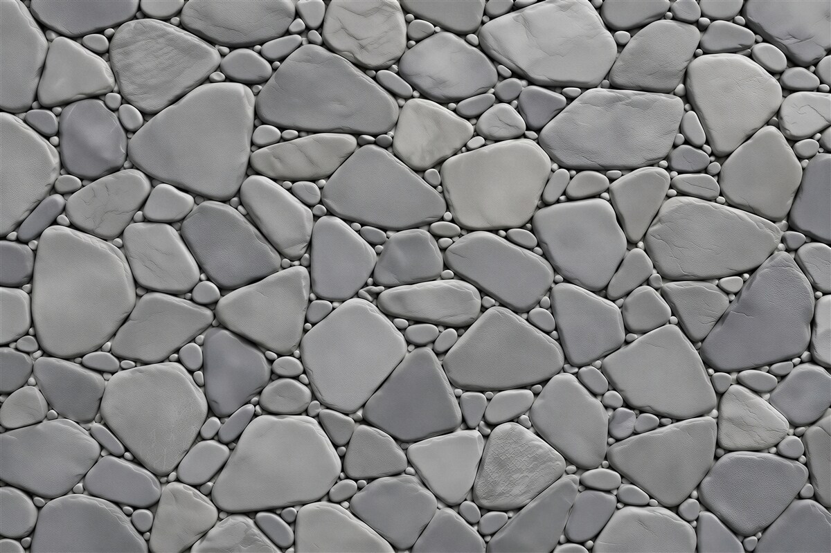 Papier peint pierres décoratives claires 3D dans un style minimaliste