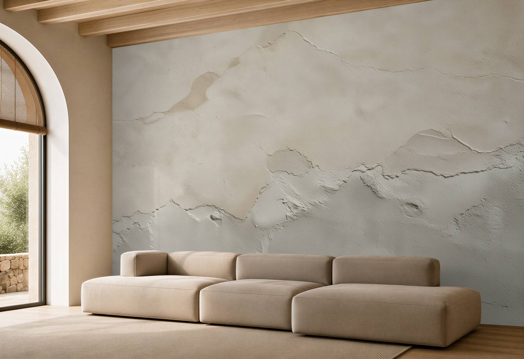 Papier peint mur en béton fissuré