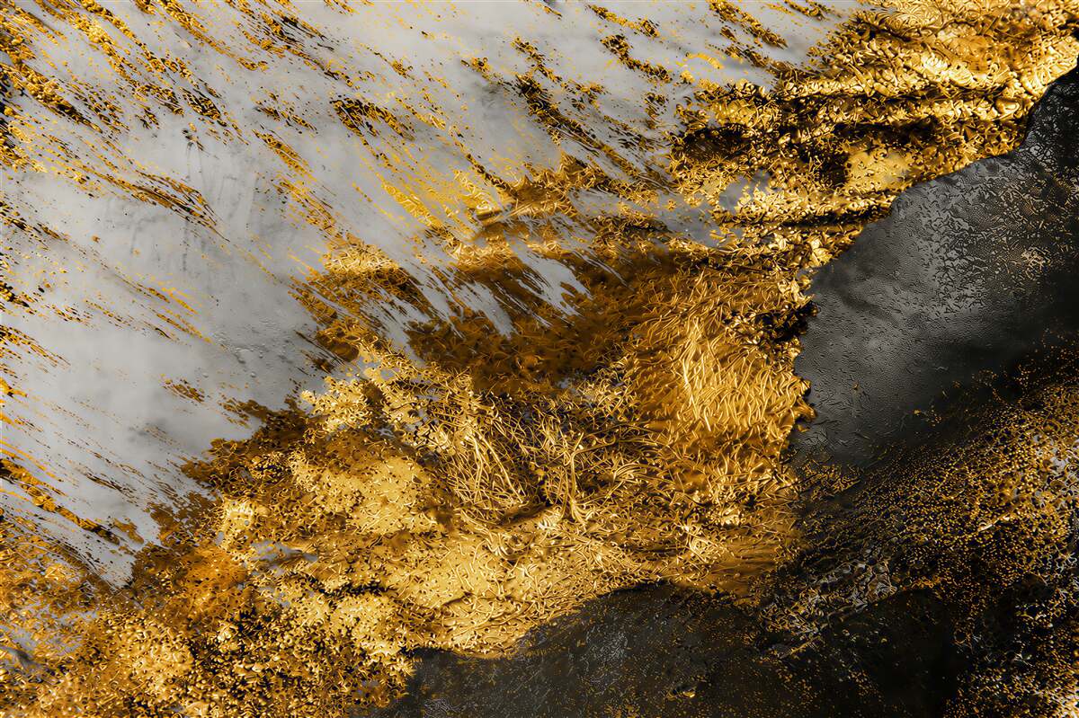 Papier peint poussière d'or sur pierre naturelle
