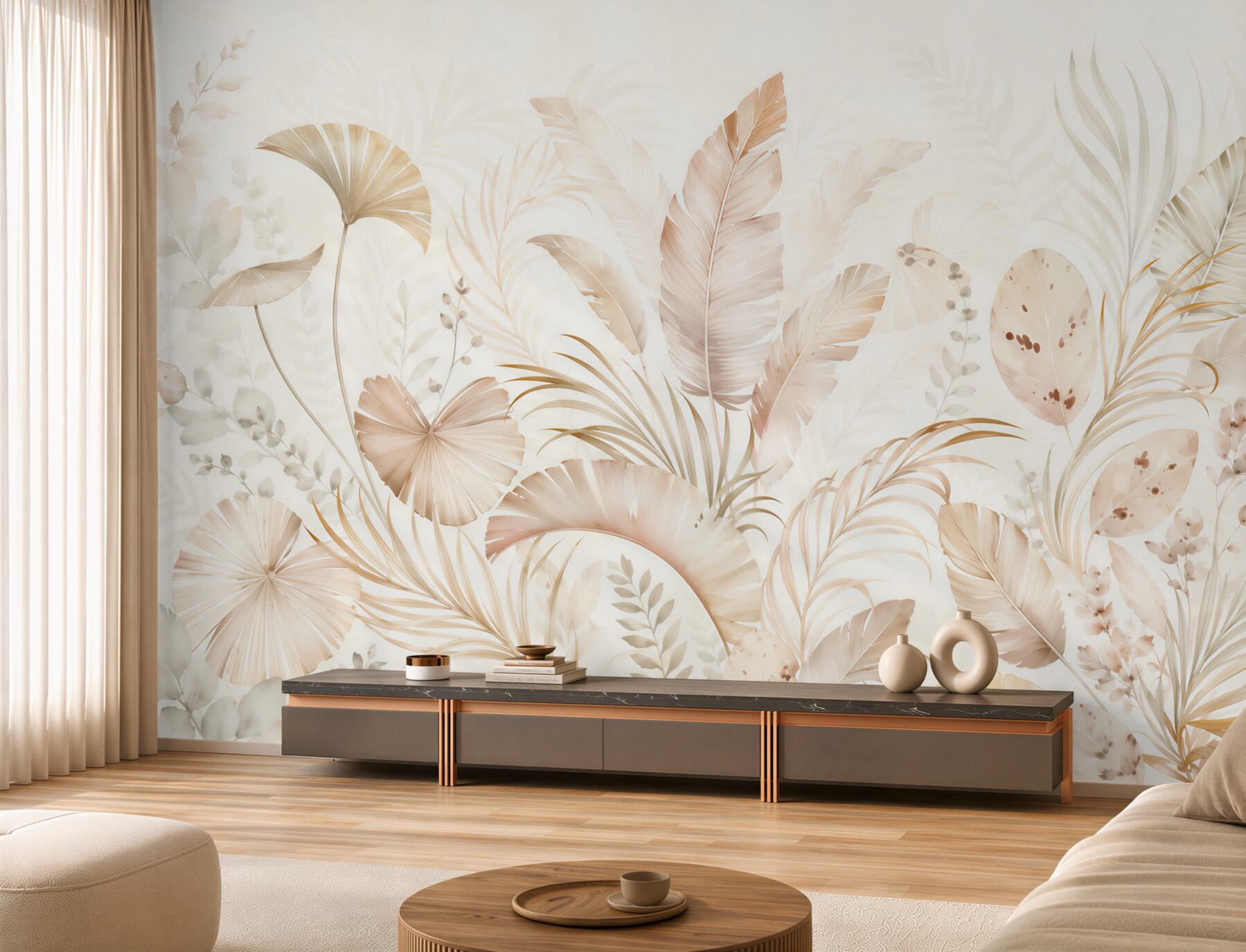Papier peint forêt tropicale abstraite