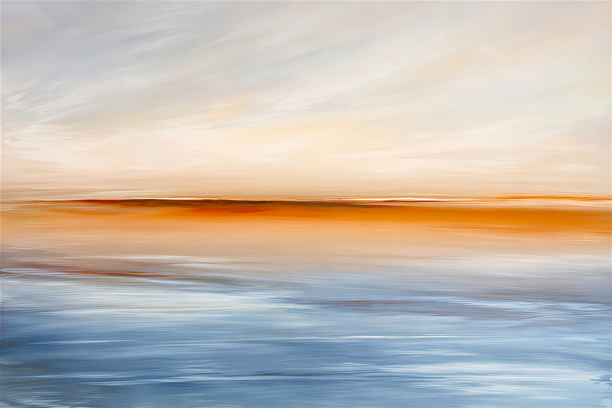 Papier peint coucher de soleil au-dessus d'une rivière calme