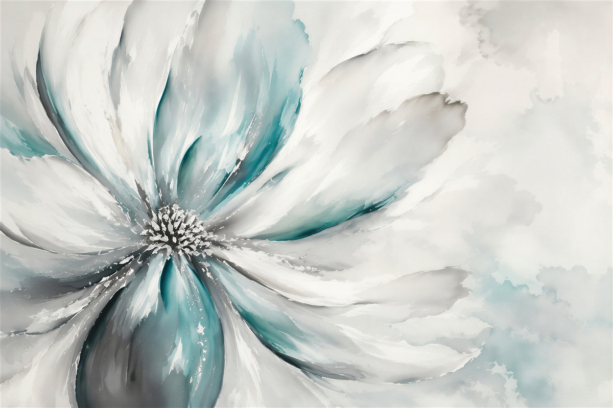 Papier peint fleur abstraite extraordinaire
