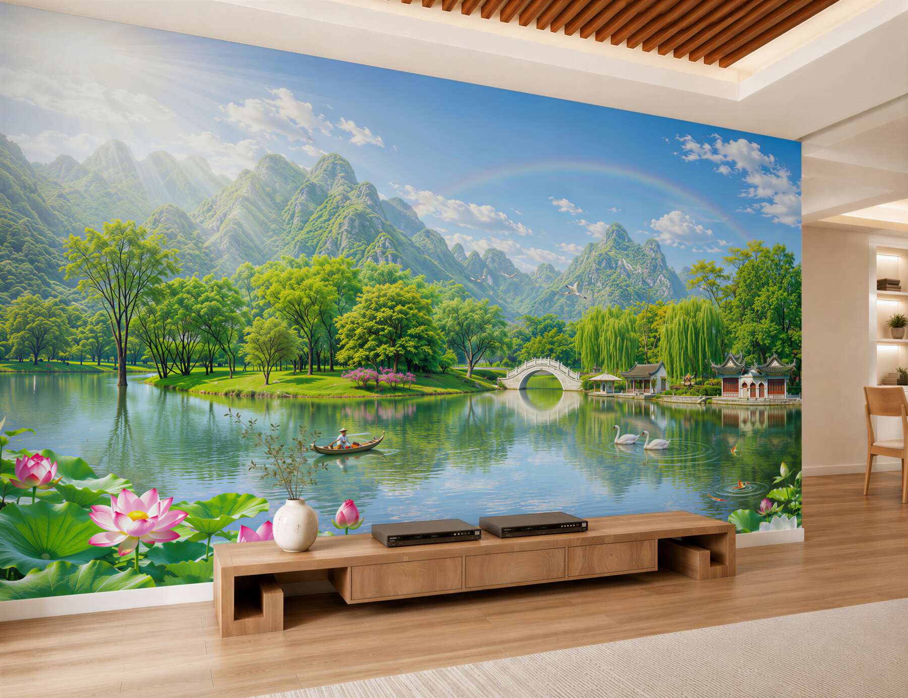 Papier peint paysages naturels incroyables et arc-en-ciel