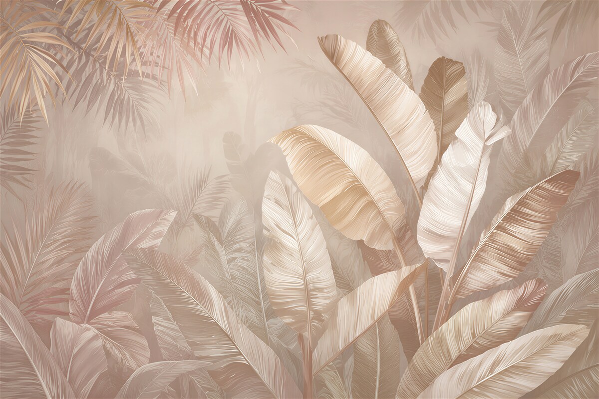 Papier peint jungle tropicale délicate