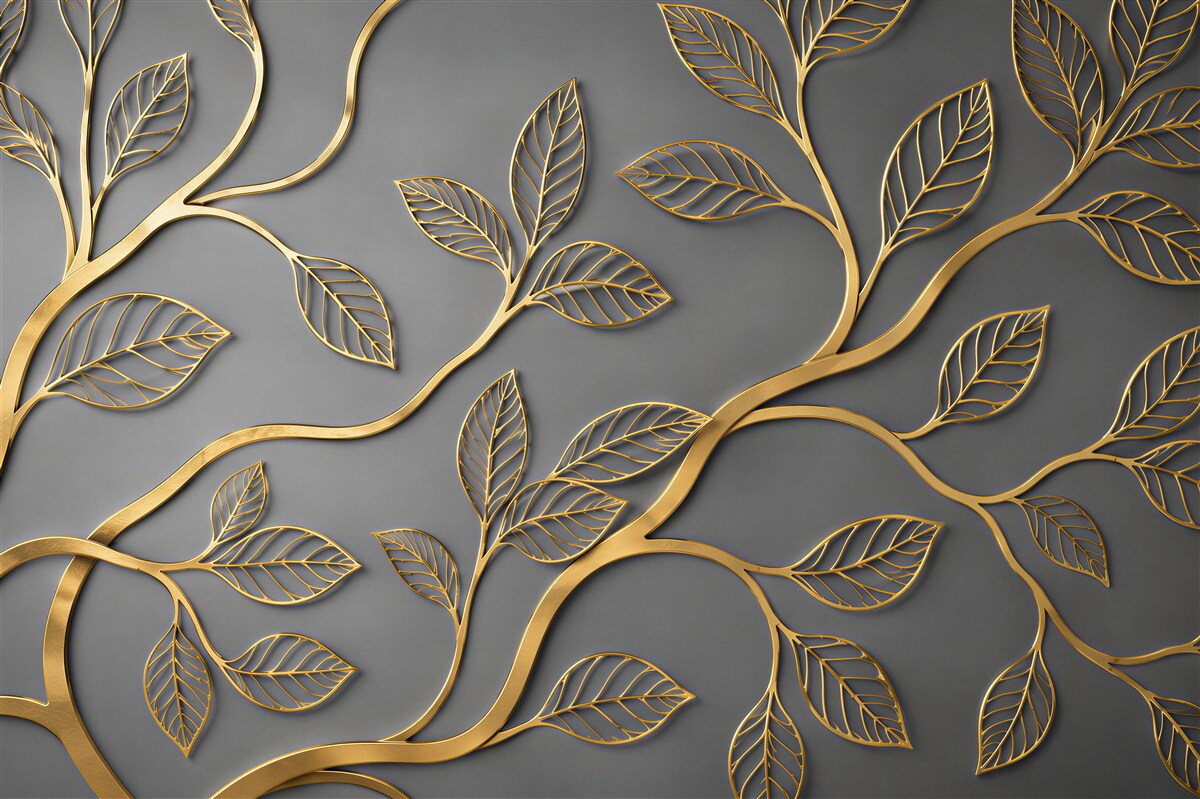 Papier peint texture brune de feuilles et branches