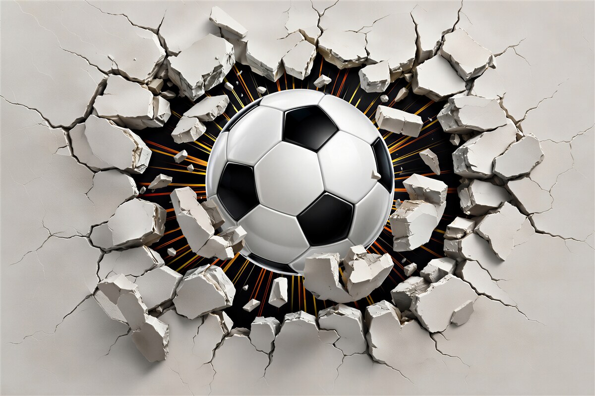 Papier peint ballon de football en vol