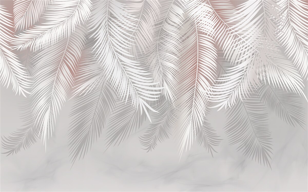 Papier peint délicates et fragiles feuilles blanches