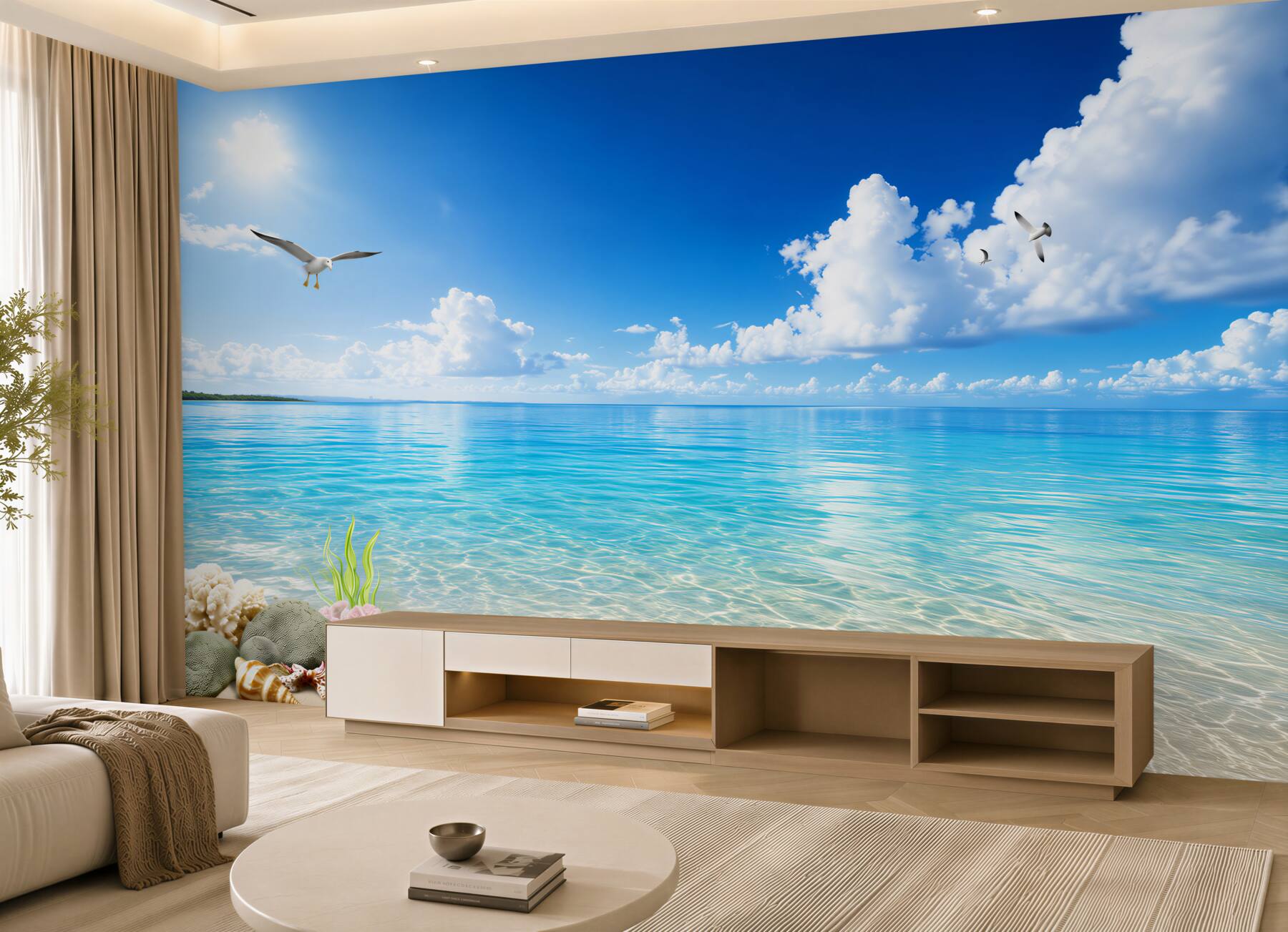 Papier peint brise marine tranquille