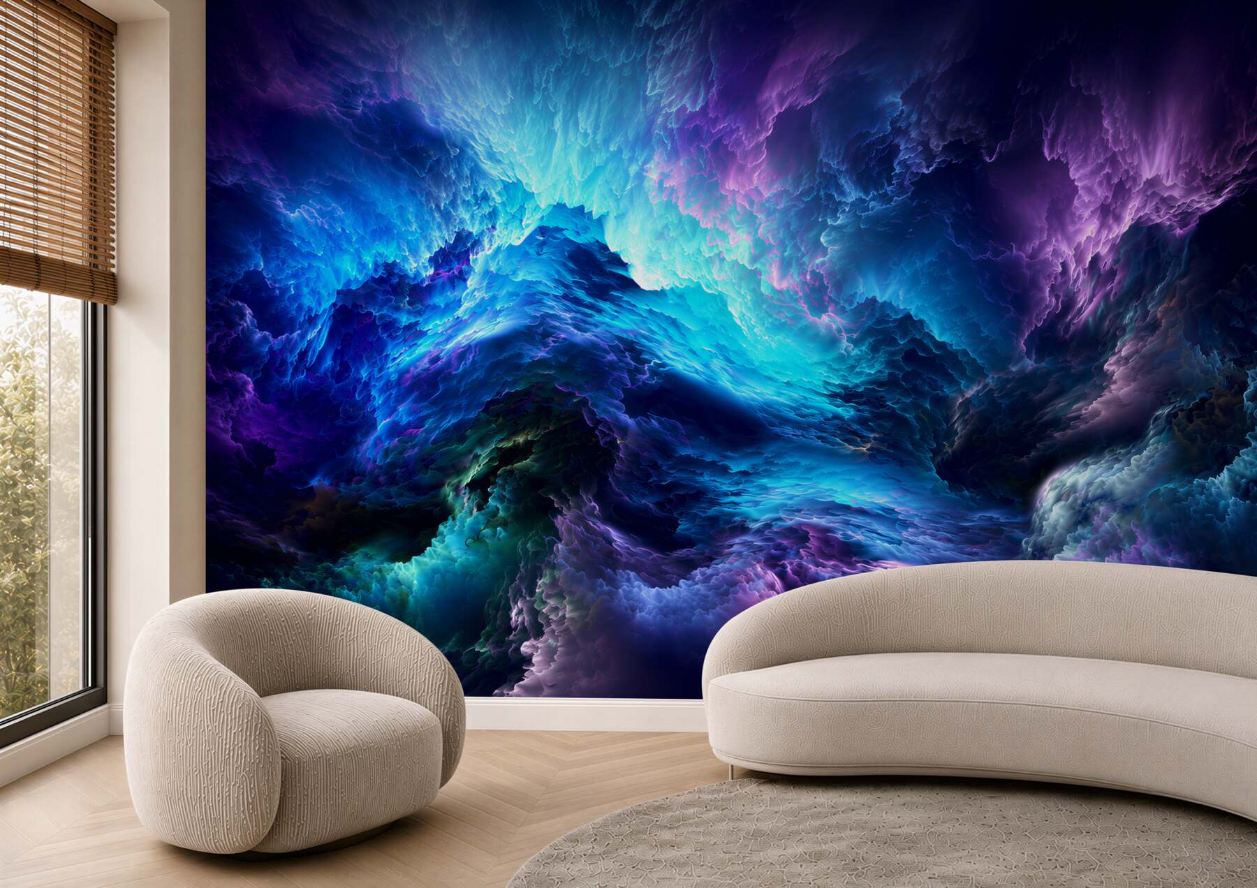Papier peint nuages orageux la nuit
