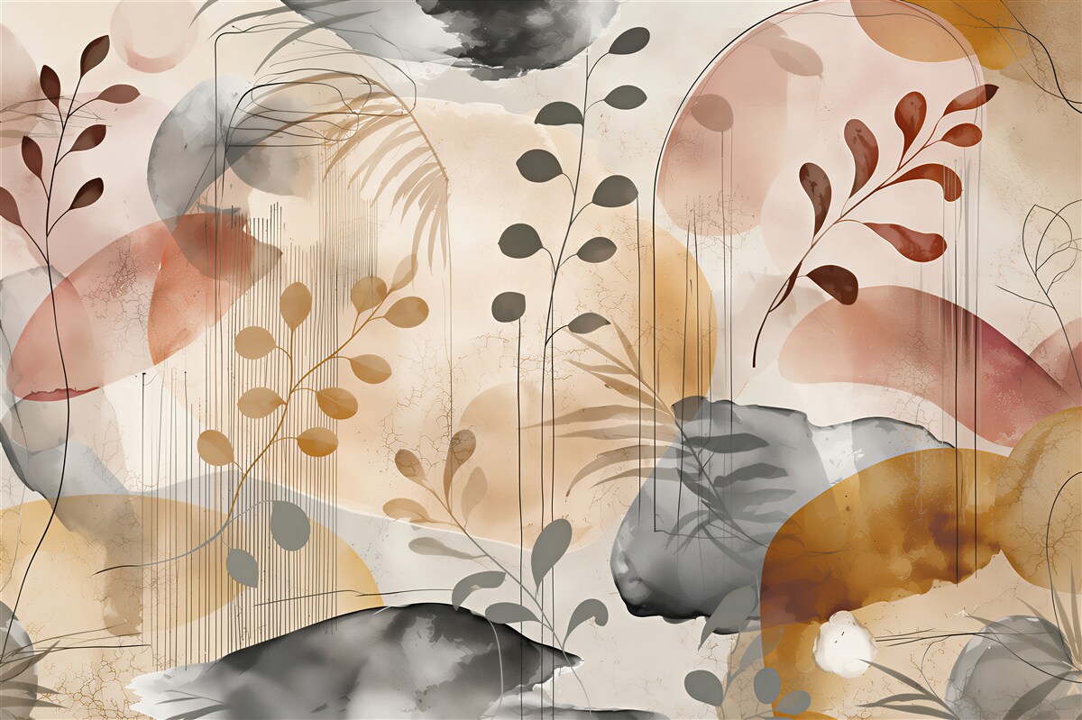 Papier peint abstraction des tons de lit