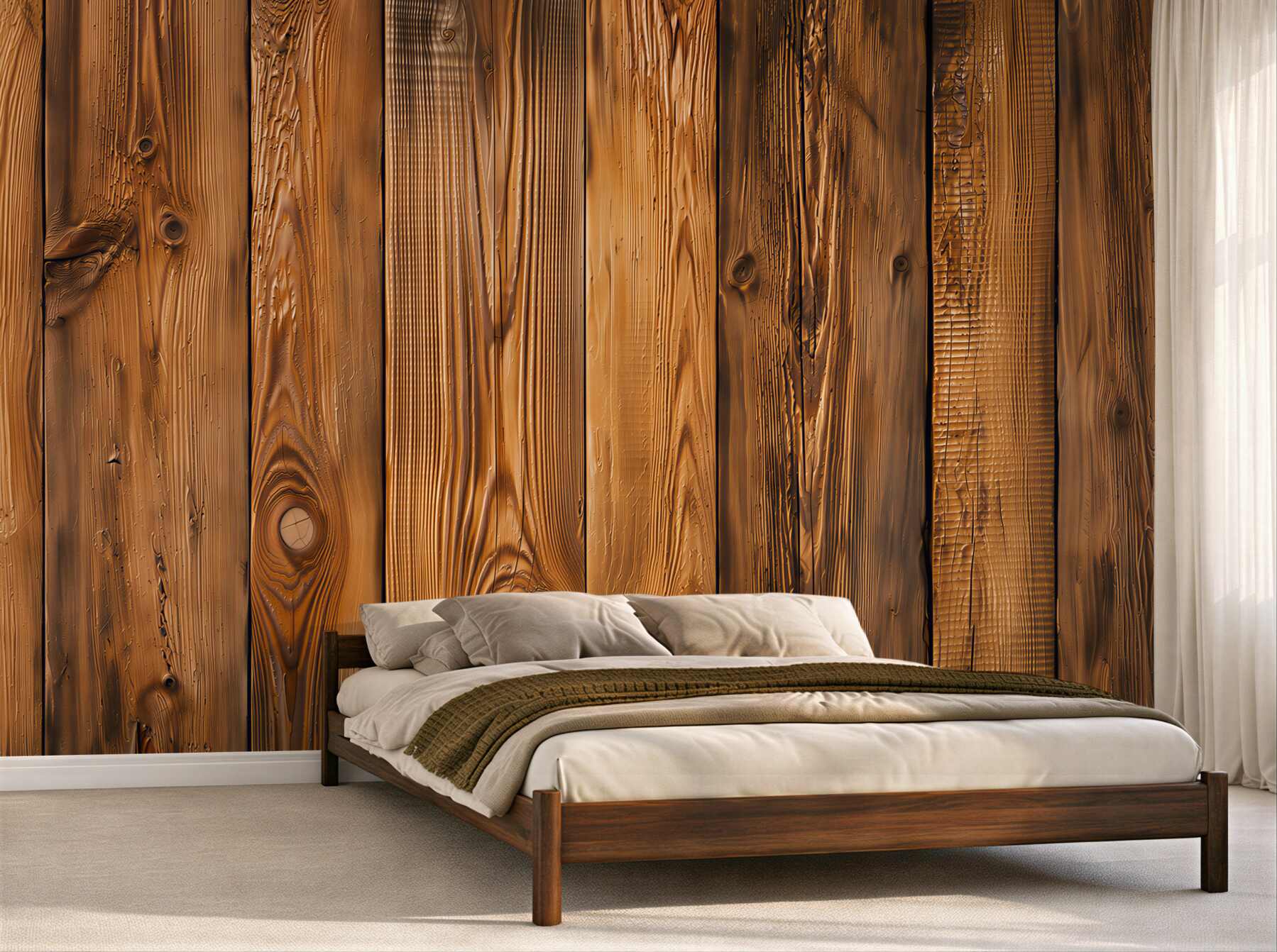 Papier peint lames de parquet verticales