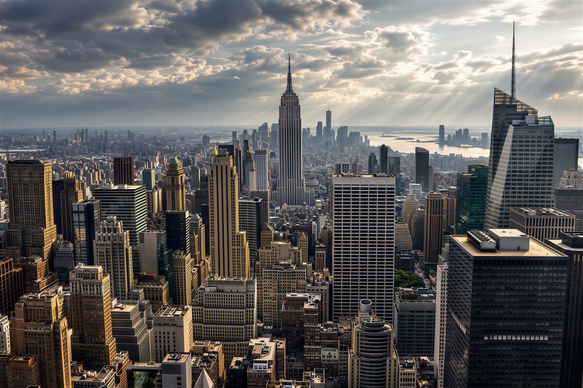 Papier peint New York attend la pluie