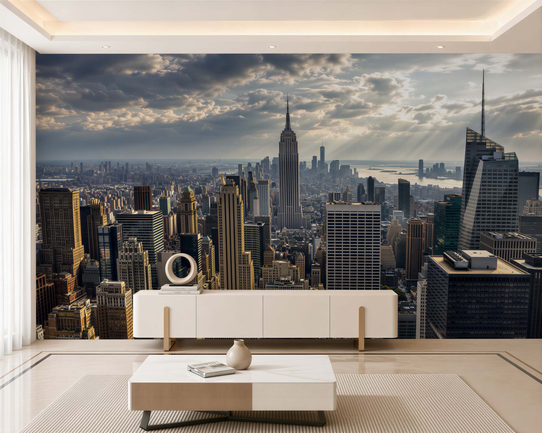 Papier peint New York attend la pluie