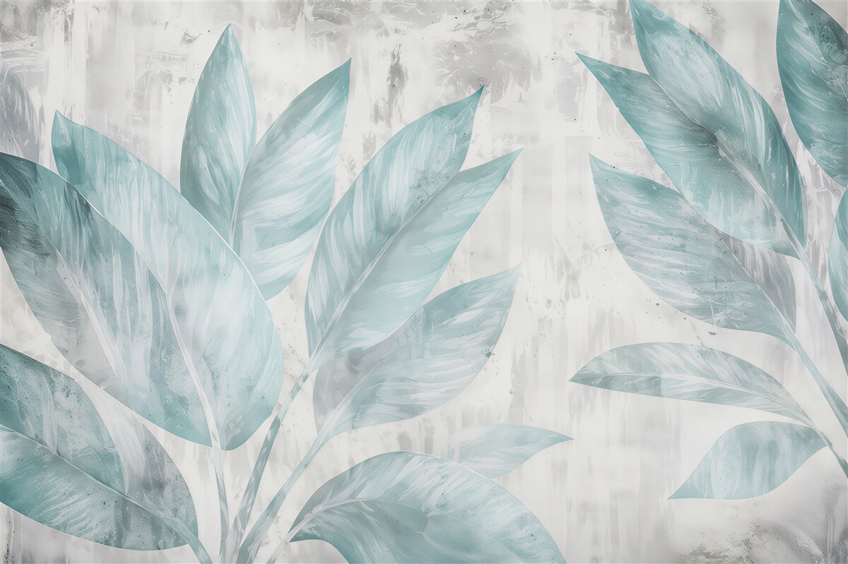 Papier peint impressions avec grandes feuilles d'automne