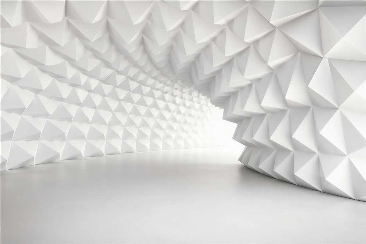 Papier peint couloir d'un tunnel blanc
