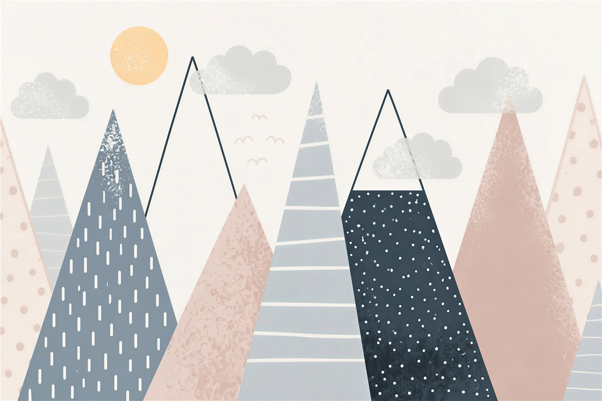 Papier peint soleil au-dessus des sommets des montagnes
