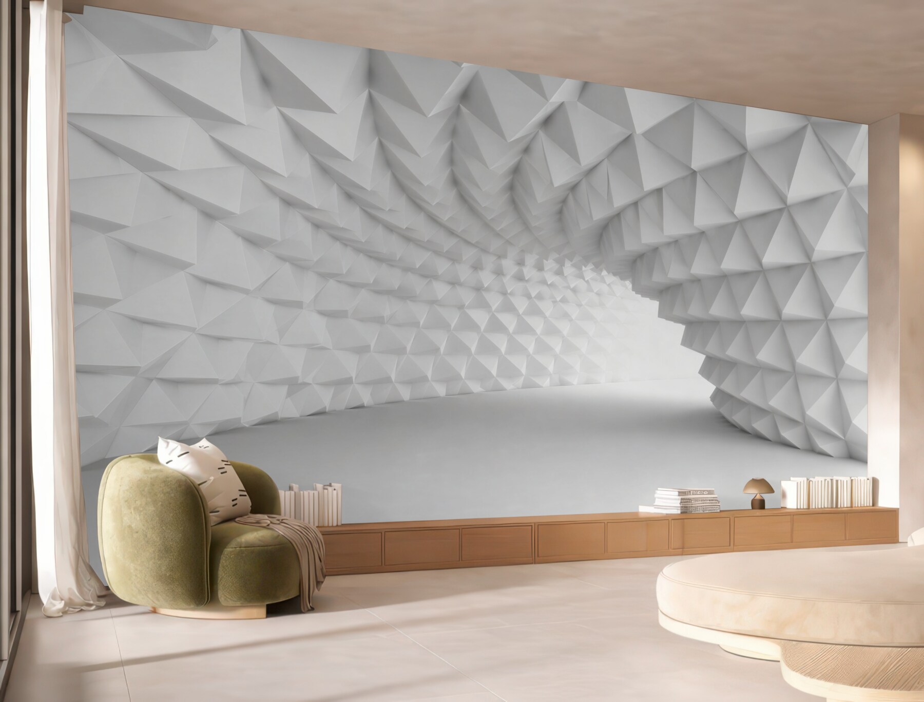 Papier peint tunnel 3D