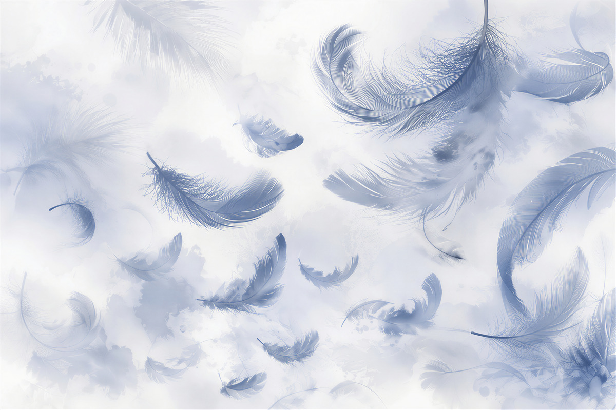Papier peint plumes aériennes