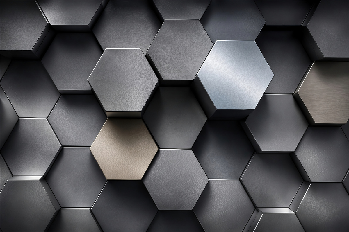 Papier peint ultra-volumineux hexagones
