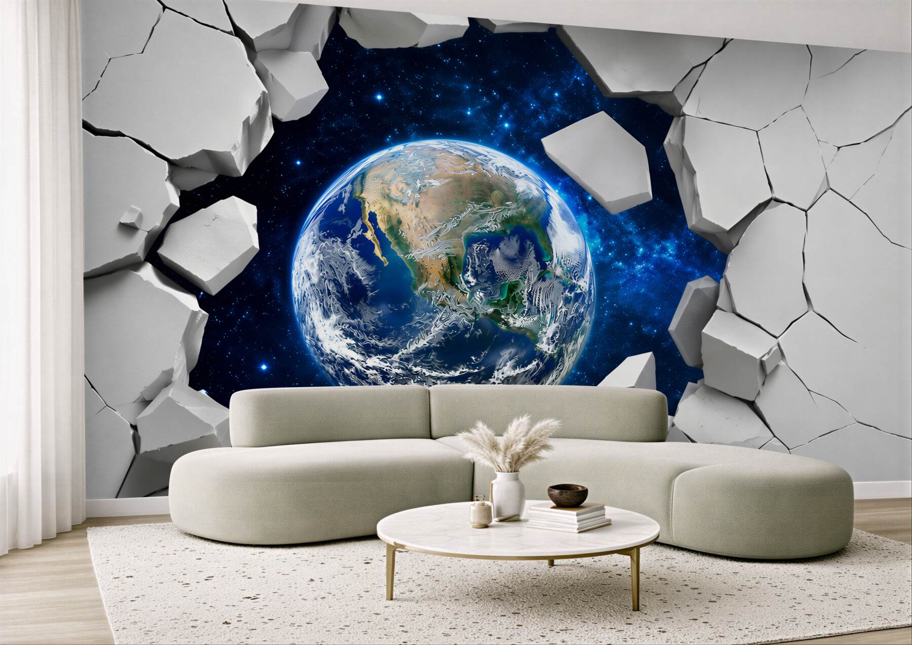 Papier peint 3D planète Terre