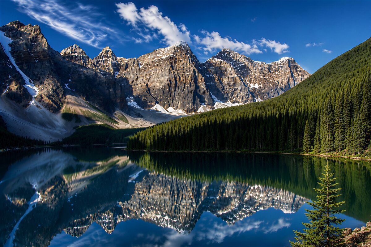 Papier peint lac Louise à Banff