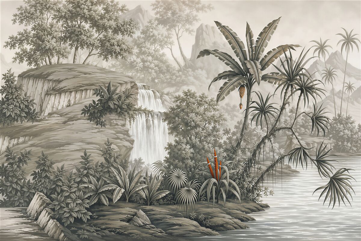 Papier peint jungle sombre
