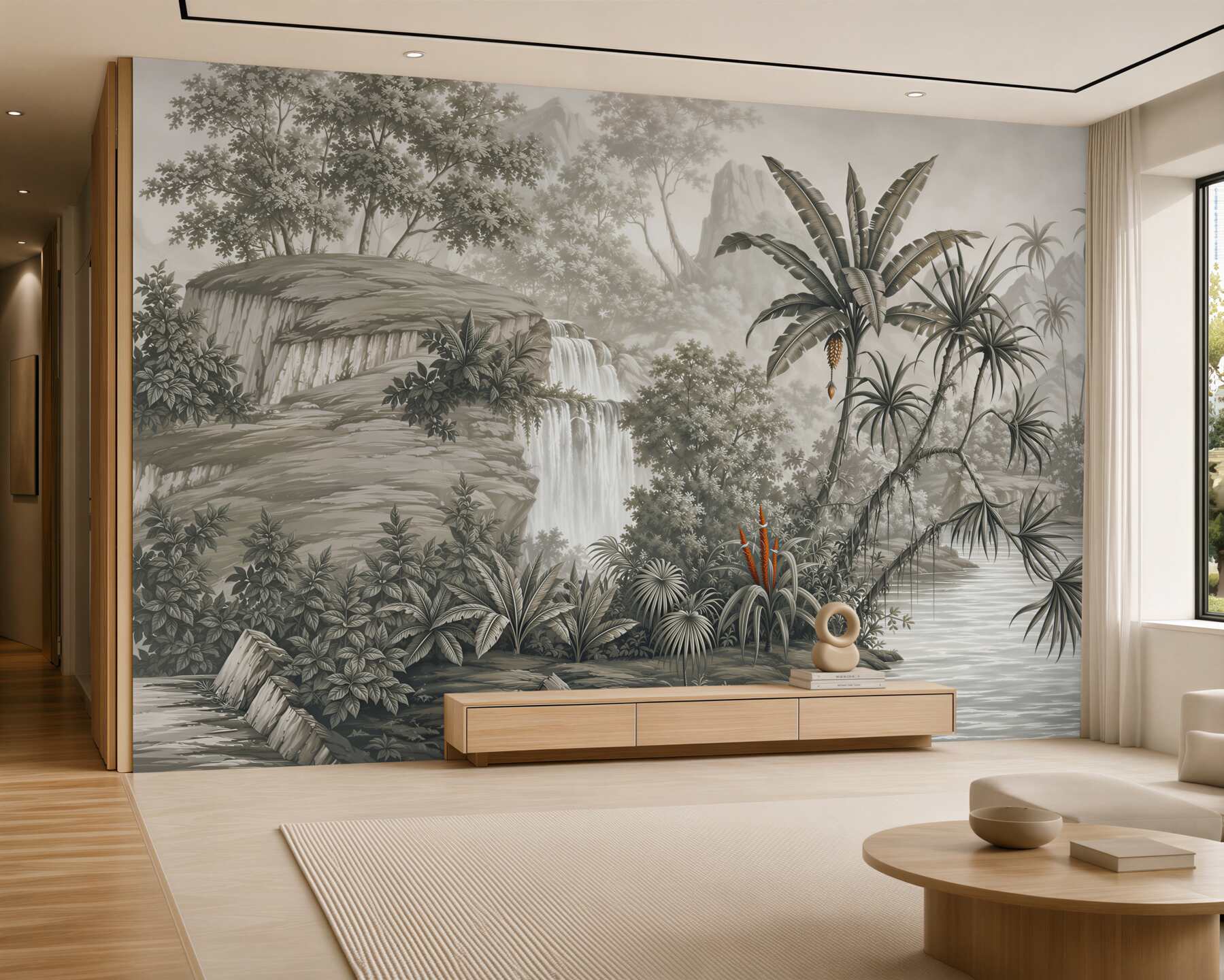Papier peint jungle sombre