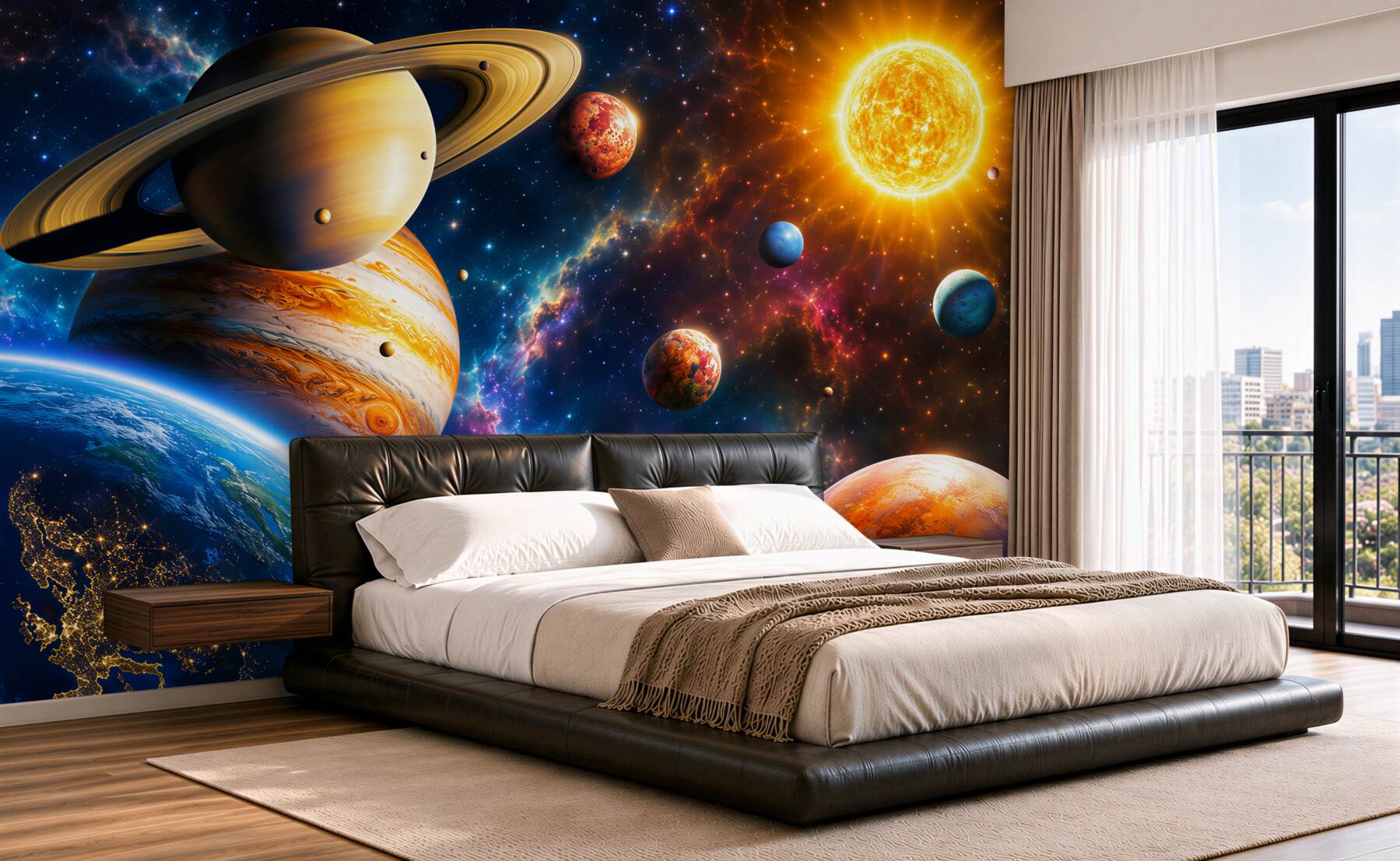 Papier peint Galaxie colorée