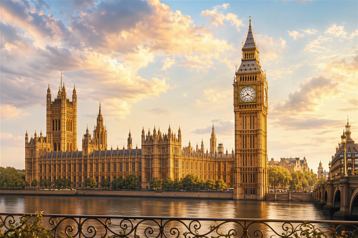 Papier peint vue du balcon sur Big Ben