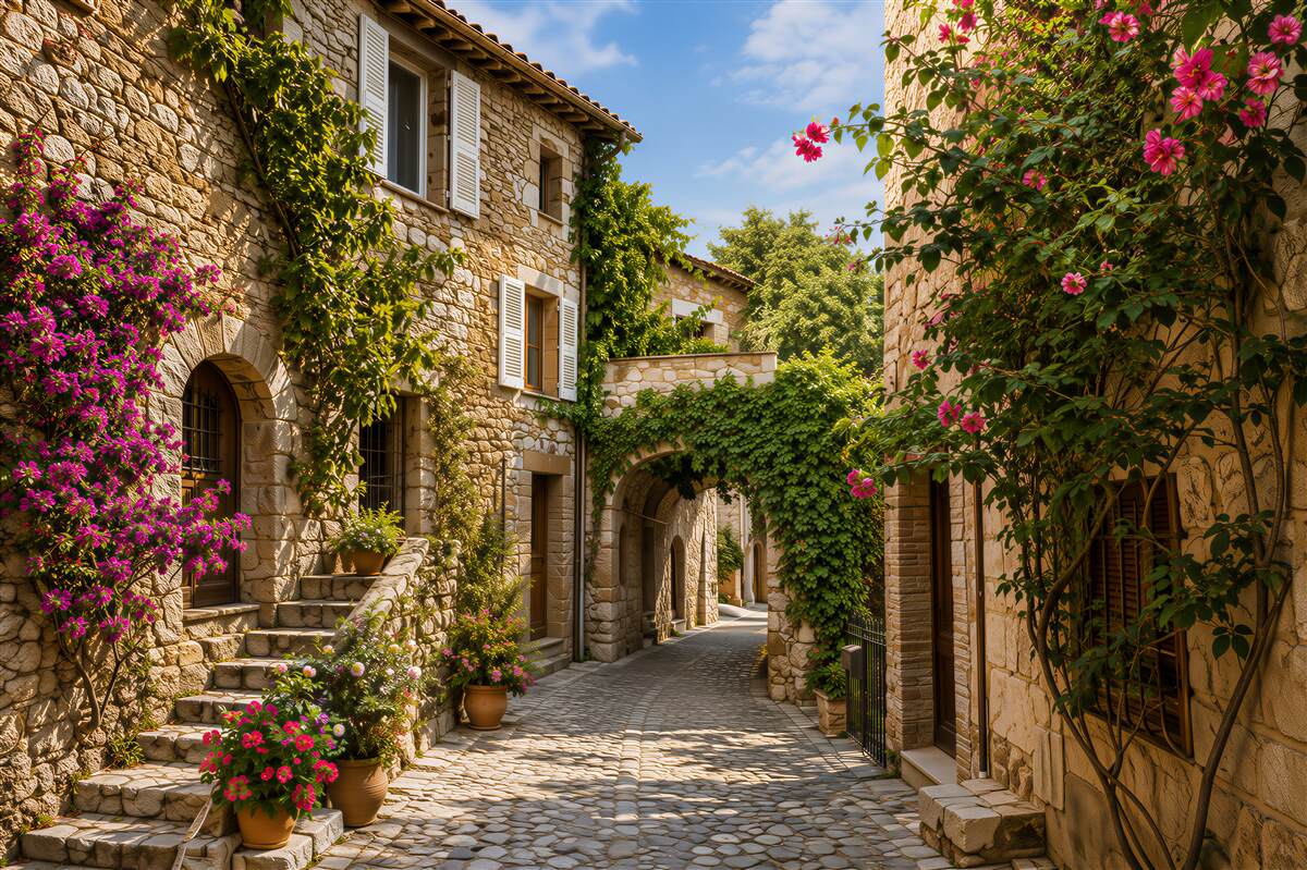 Papier peint ruelle étroite en Italie