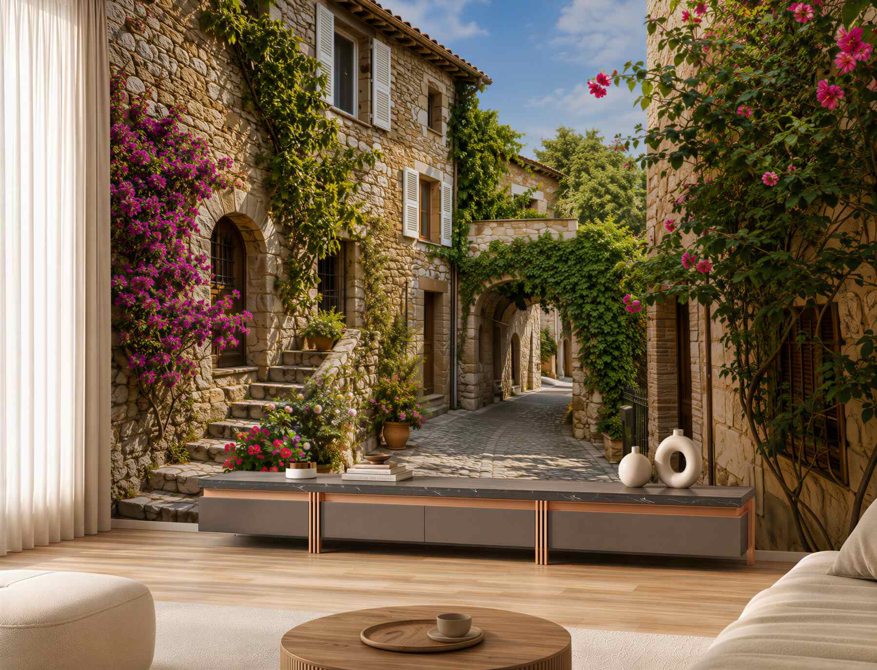 Papier peint ruelle étroite en Italie
