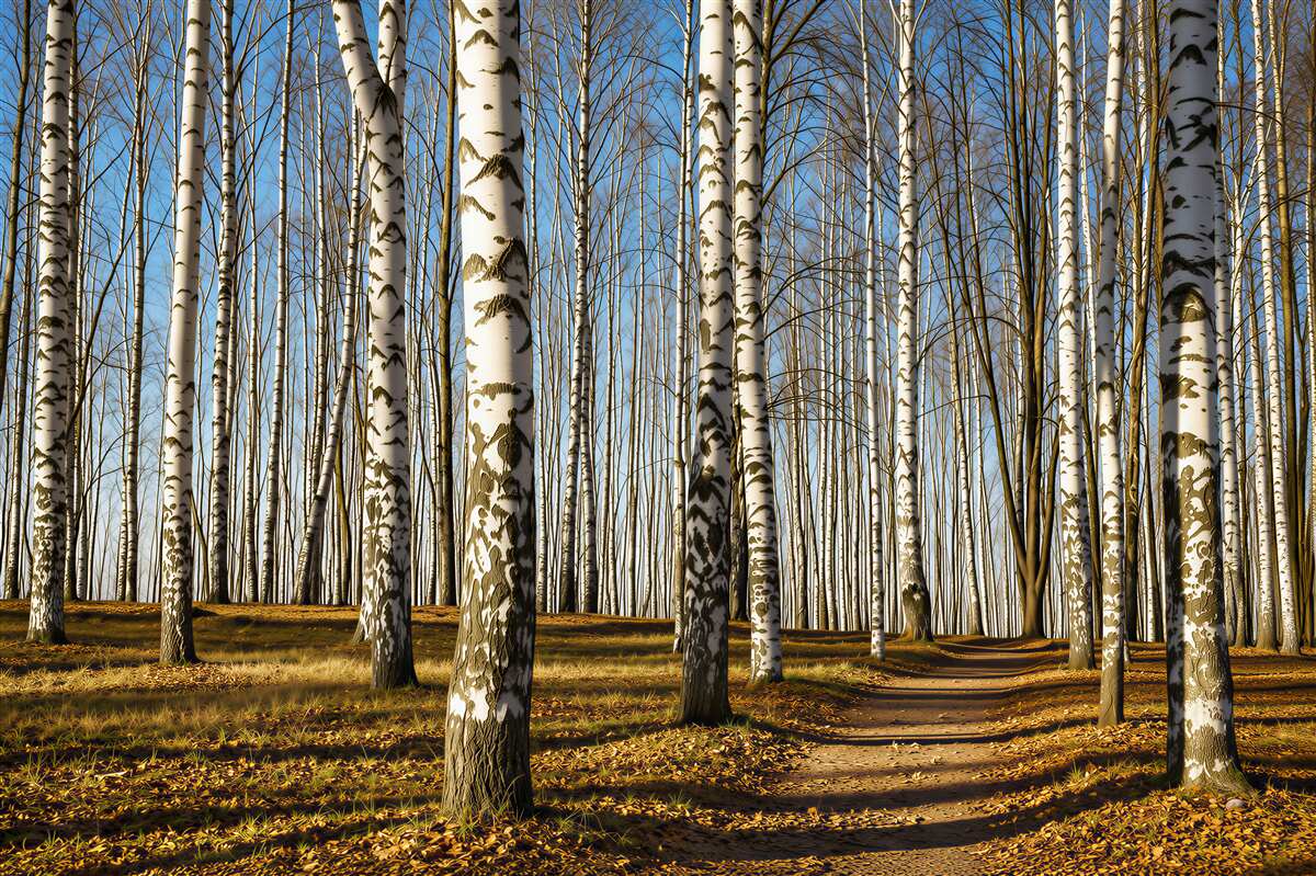 Papier peint feuilles tombées des arbres
