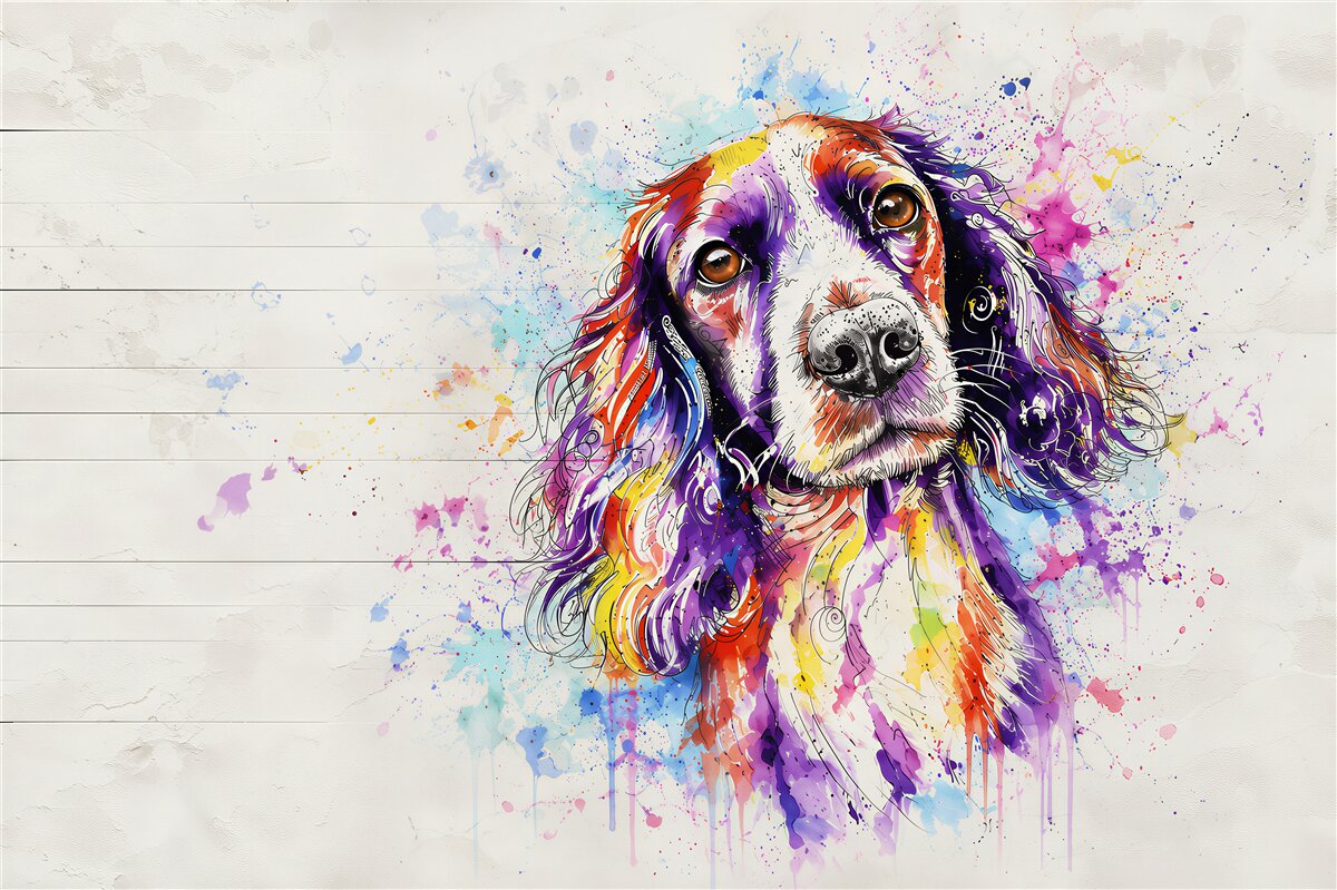 Papier peint Chien en style pop-art