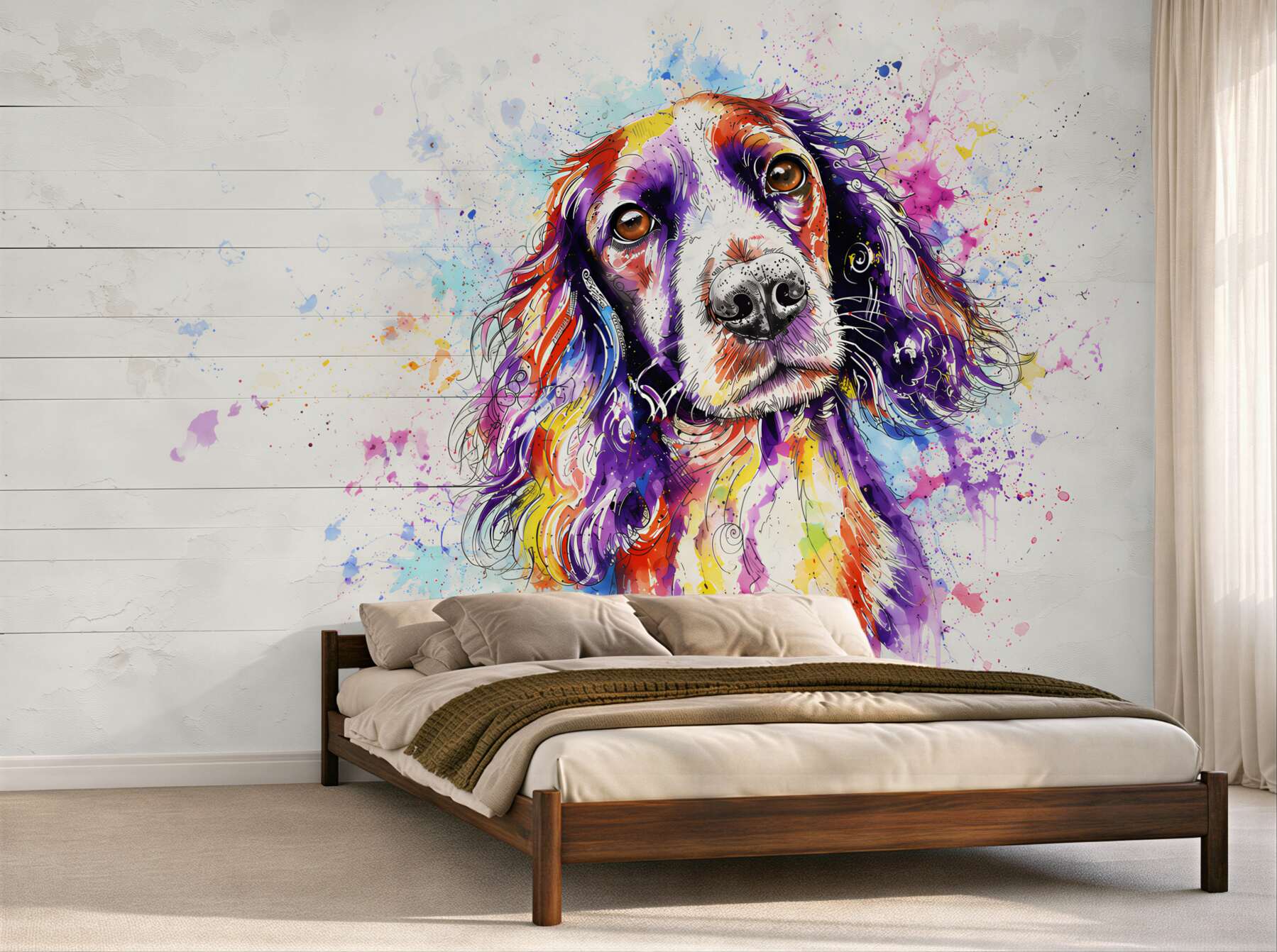 Papier peint Chien en style pop-art