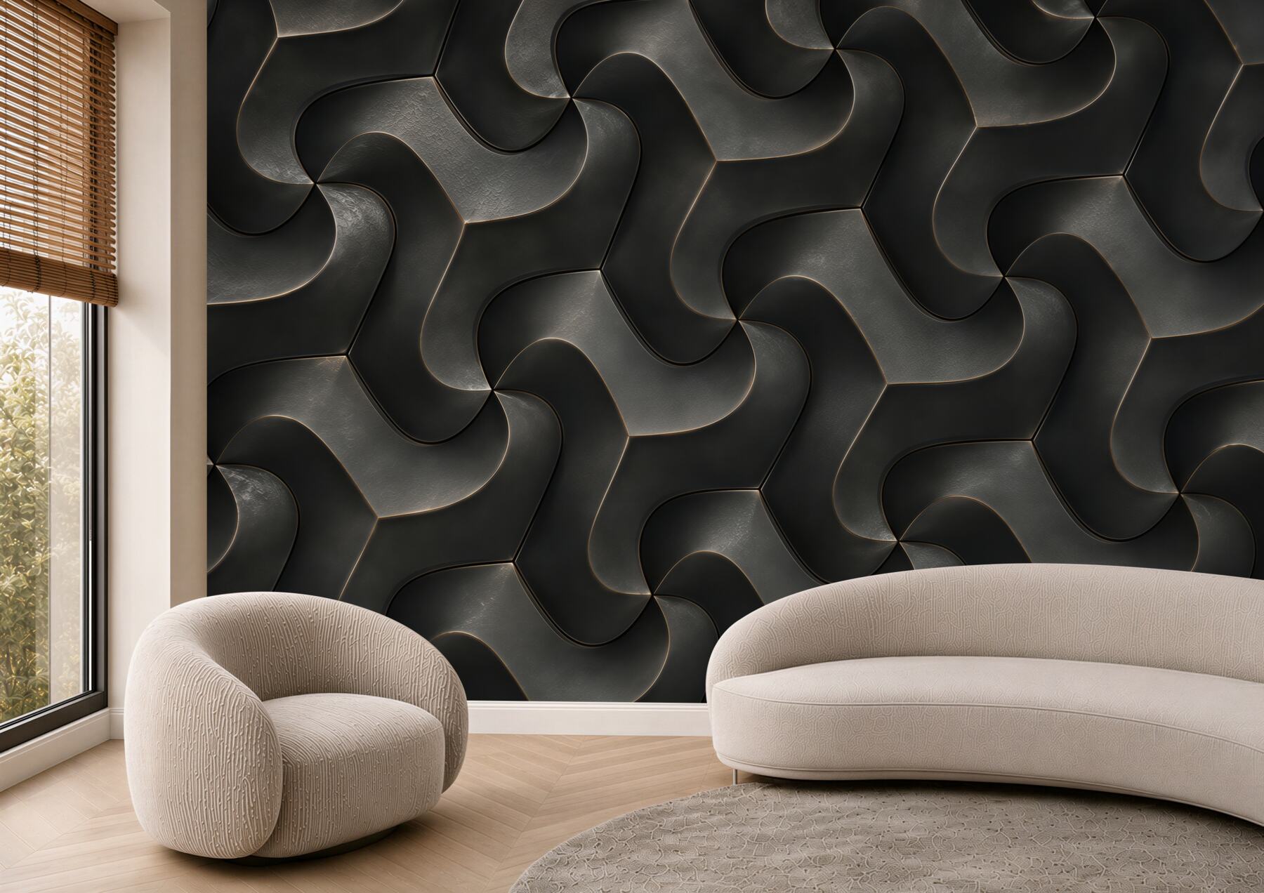 Papier peint Textures de bois sculptées