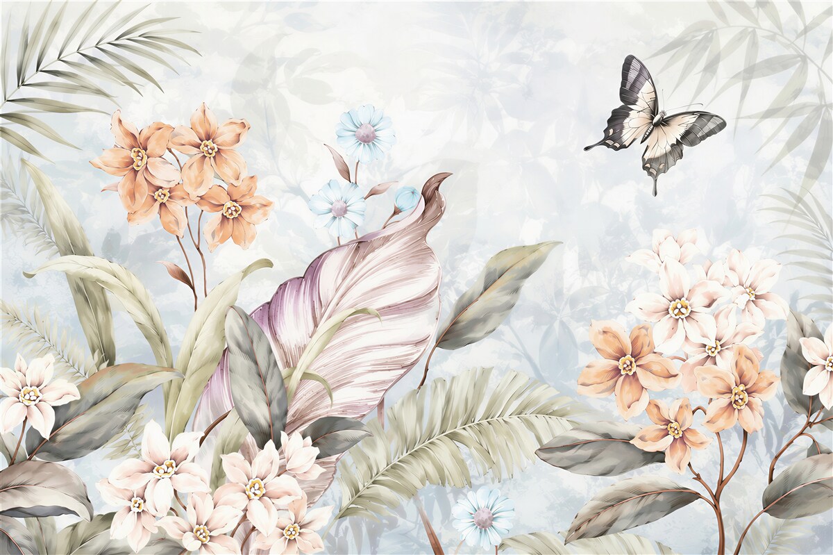 Papier peint Fleurs aquatiques dans la jungle