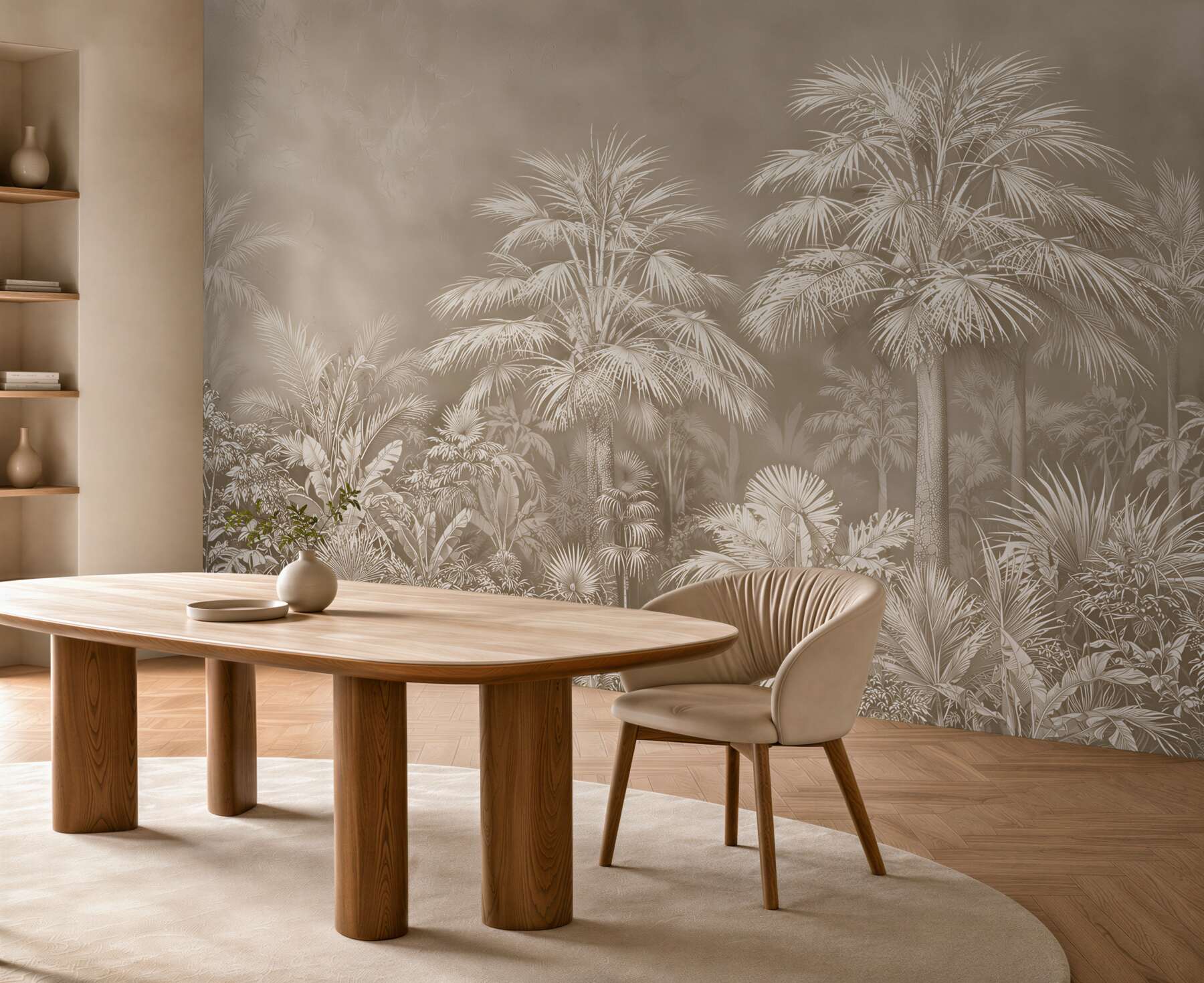 Papier peint Dense forêt tropicale la nuit