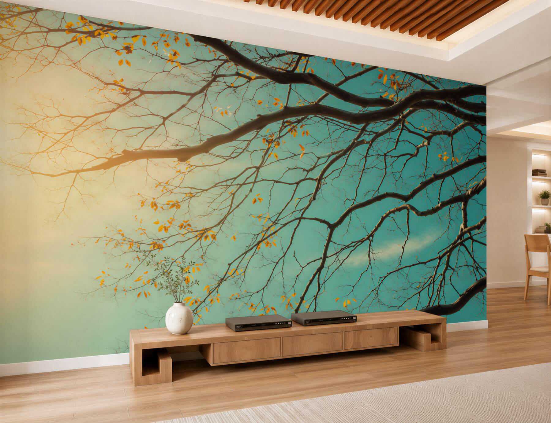 Papier peint Branches d'arbres dans le ciel