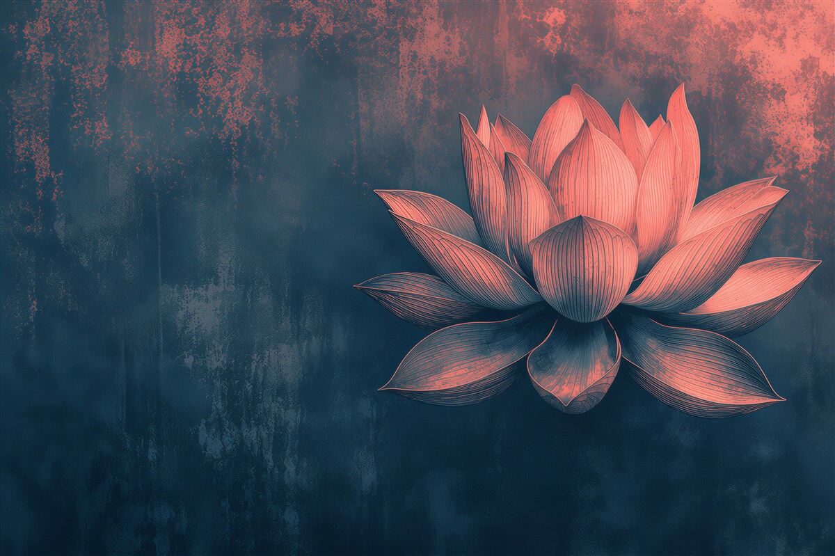 Papier peint fleur de lotus rose sur une surface d'eau calme