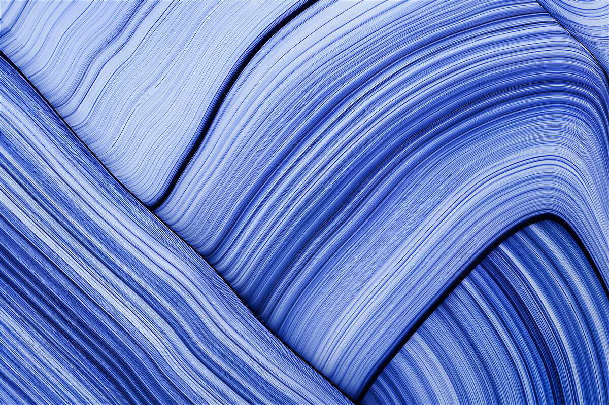 Papier peint vagues délicates bleu et blanc moderne pour la chambre