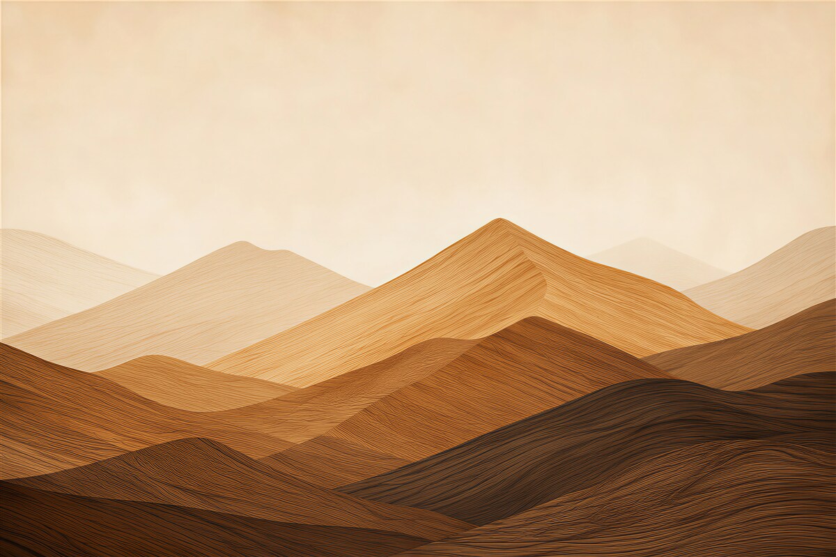 Papier peint montagnes abstraites dans des tons de brun modernes
