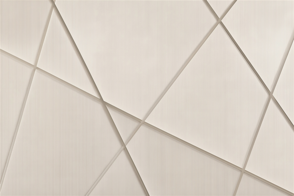 Papier peint panneaux géométriques 3D beiges moderne minimaliste