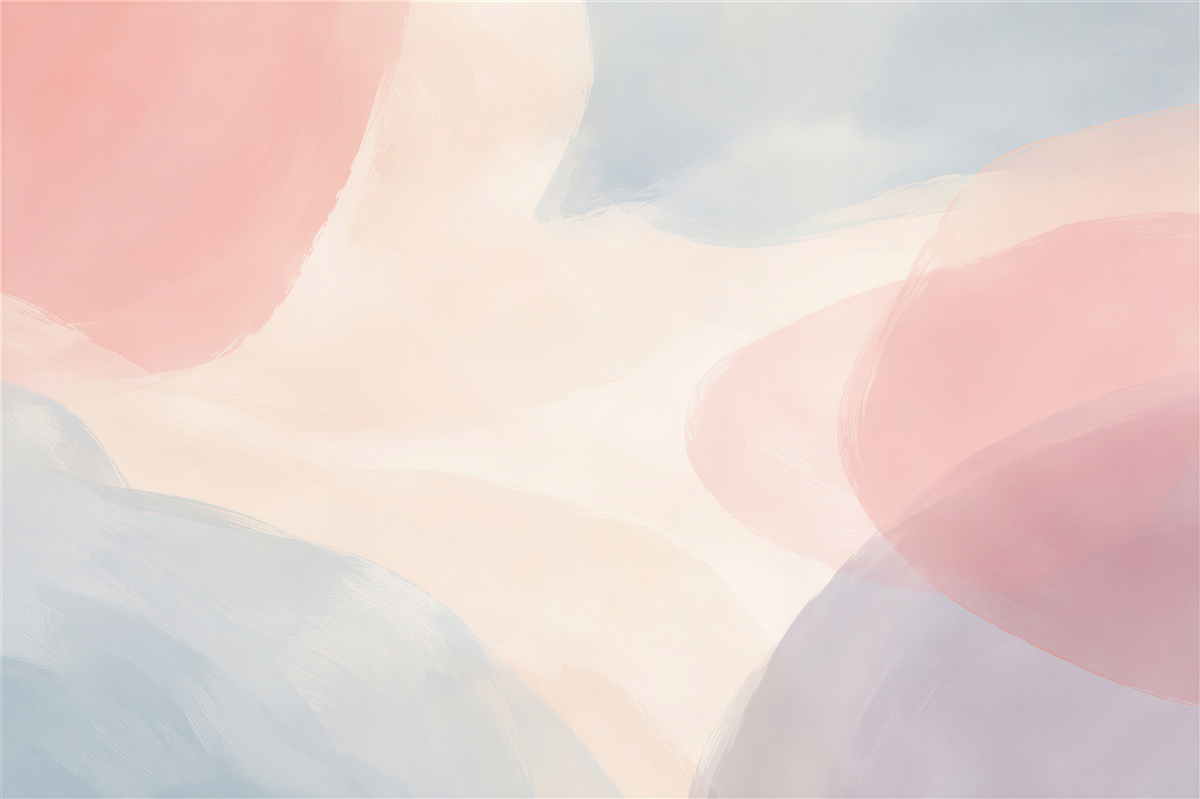 Papier peint taches abstraites pastel roses et bleues pour la chambre