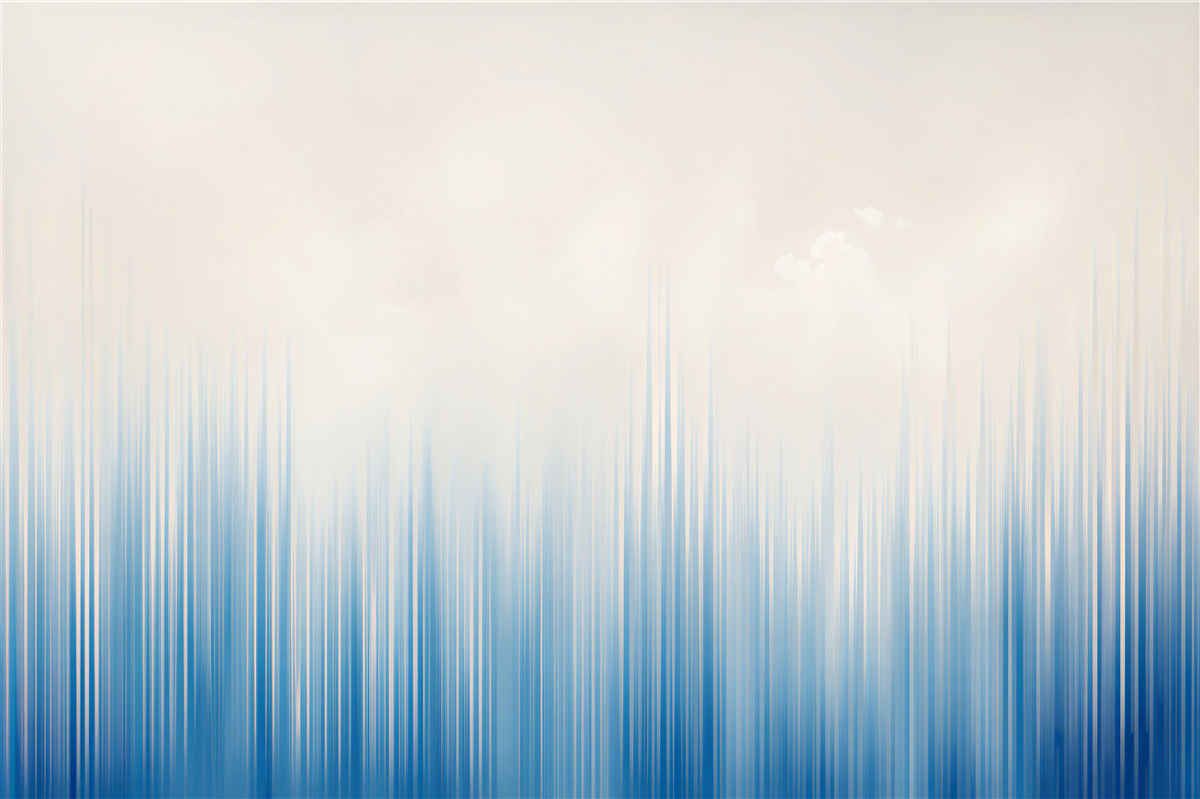 Papier peint traînées de lumière bleue abstraites gradient moderne