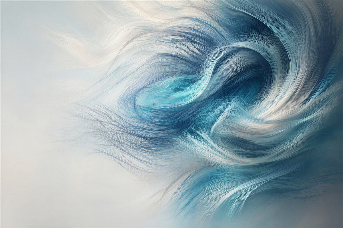 Papier peint vagues bleues abstraites dans un style moderne